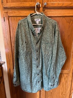 Duluth Trading & Co Men’s Relaxed Beaver/Holiday Lights Flannel Shirt